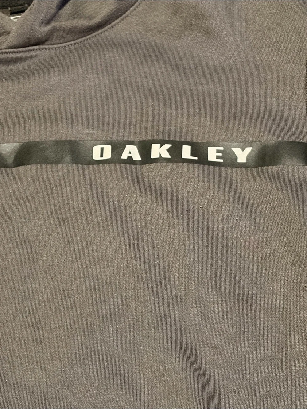 Oakley Charcoal Hooded Sweatshirt with Chest Stripe